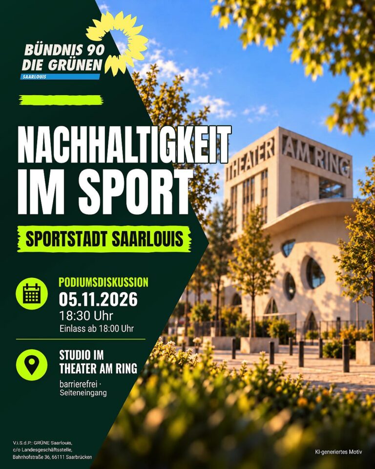 Einladung zur Podiumsdiskussion: Nachhaltigkeit in der Sportstadt Saarlouis